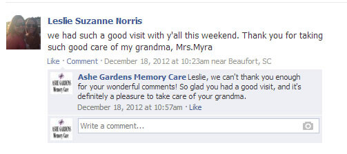 Ashe Gardens Facebook review