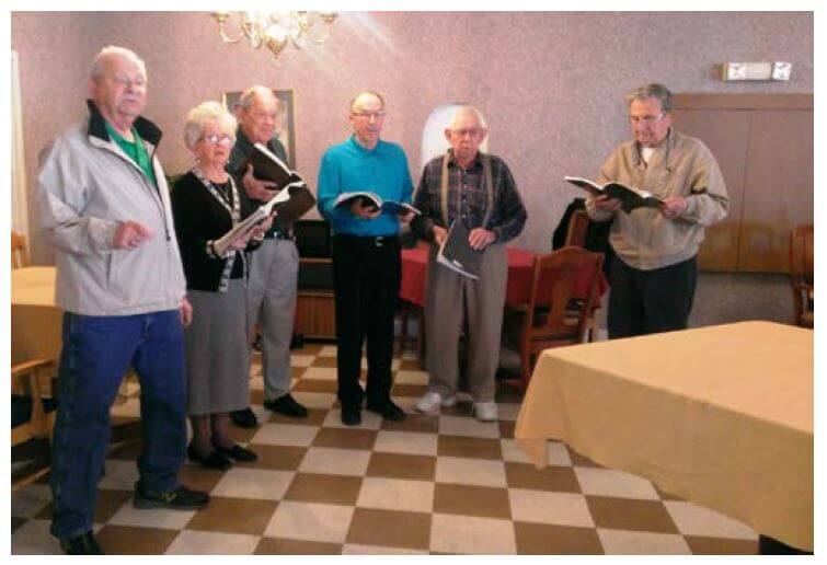 Parker Family Singers singing at Heath House