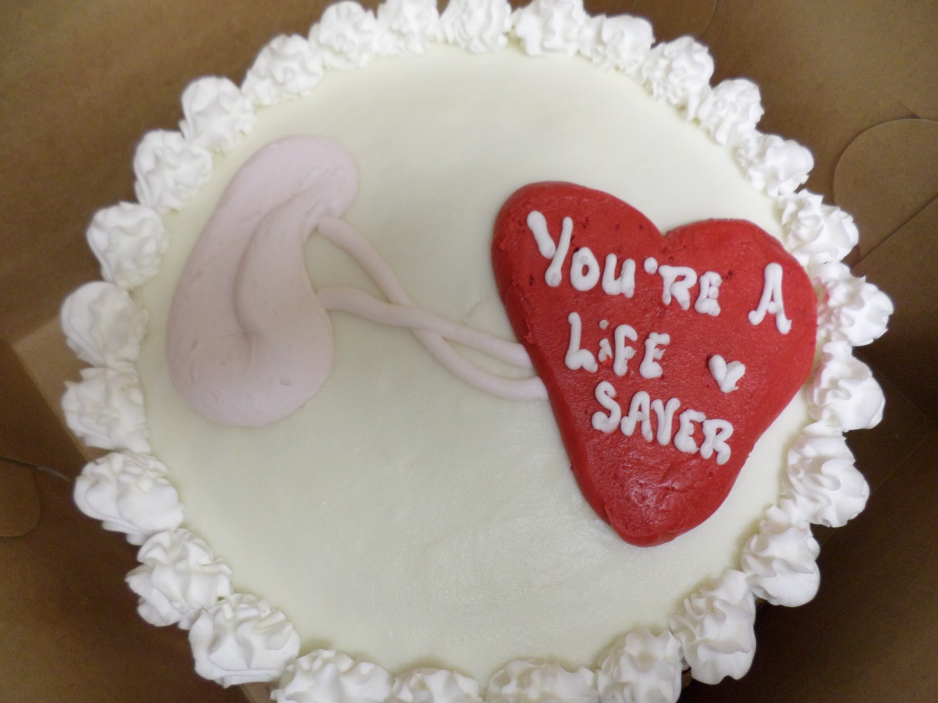 Kidney cake given to Alexis by Hickory Village Memory Care