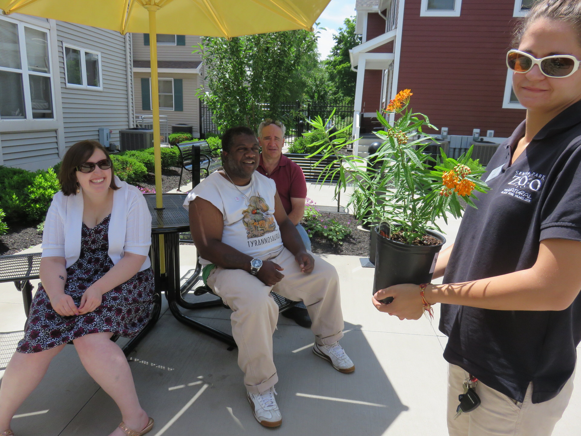 Staff and residents learn about plants