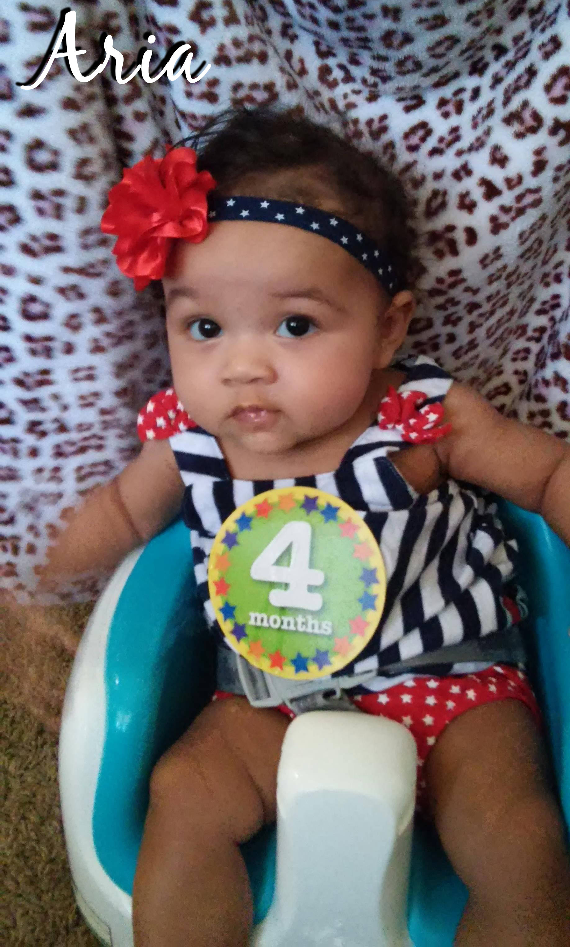 Aria Renee’ Haque-Minto (daughter of Dane Fregoe) four months old