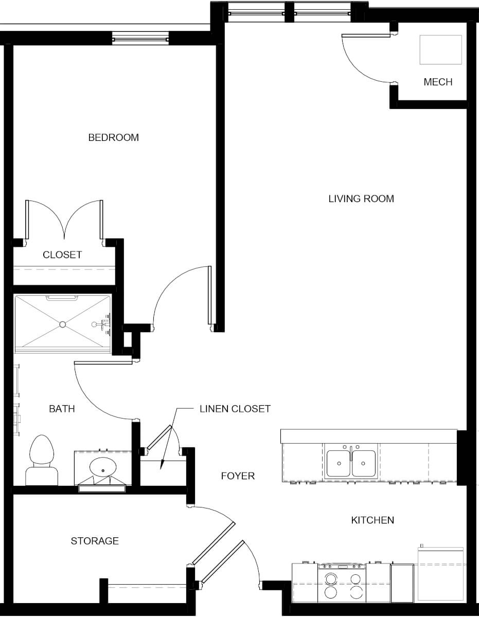 One-bedroom apartment
