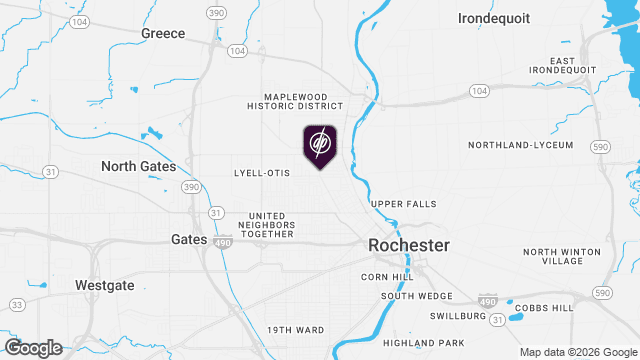 Map showing location of Edgerton Square Community Residence-Single Room Occupancy Program