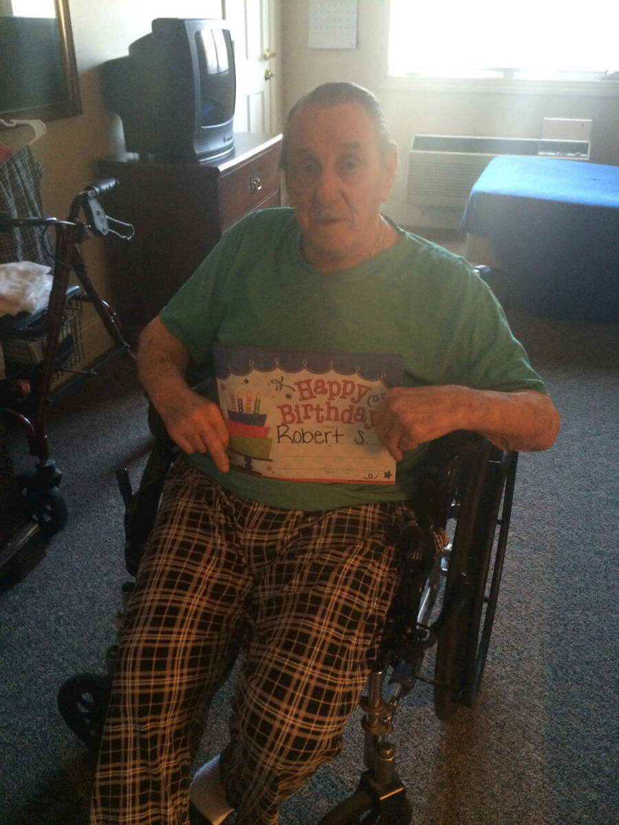 Robert Stoletz, a resident of Woodridge Assisted Living and Memory Care, a DePaul Senior Living Community