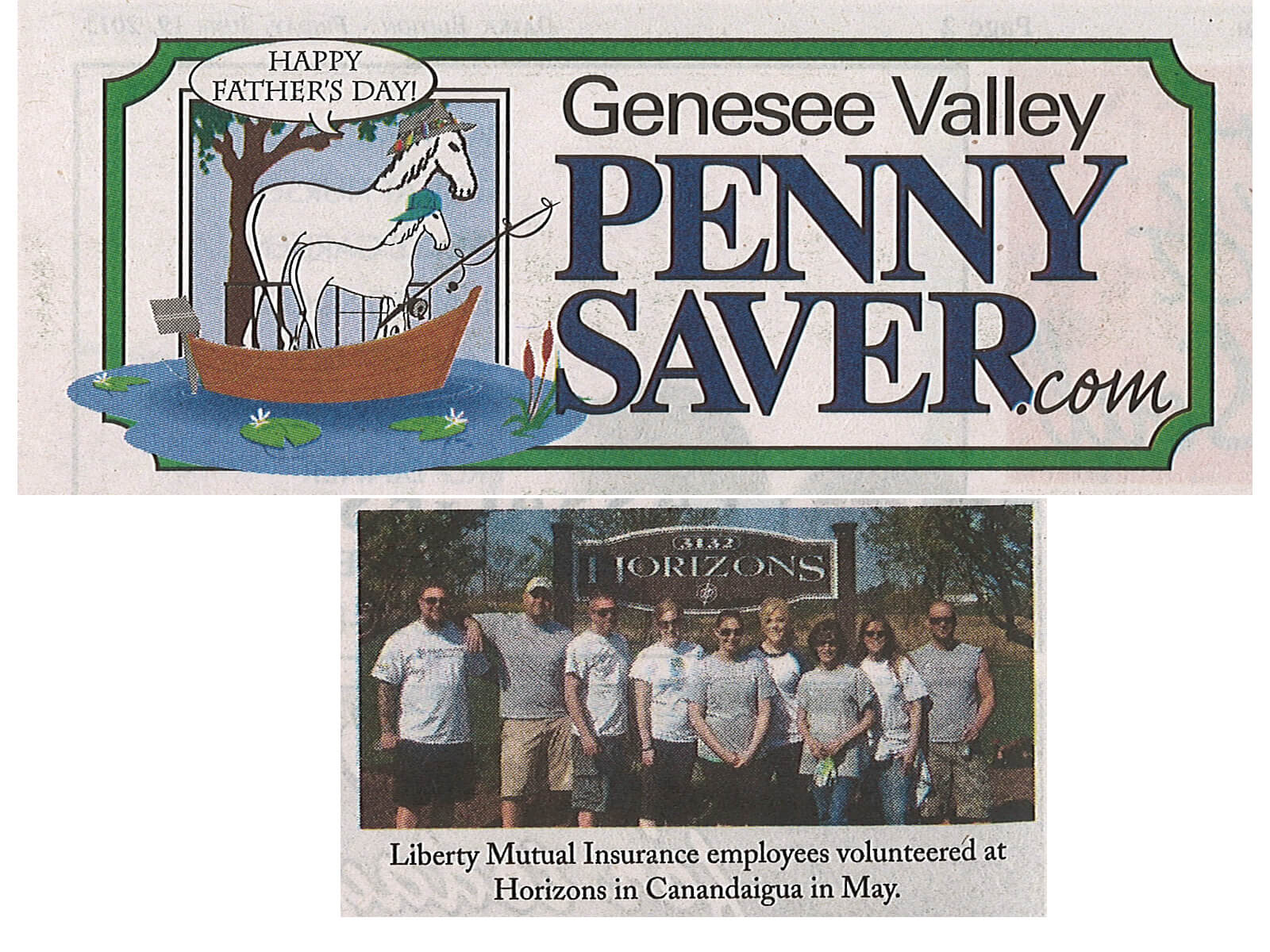 Horizons Day of Caring photo in the Genesee Valley Penny Saver June 19, 2015