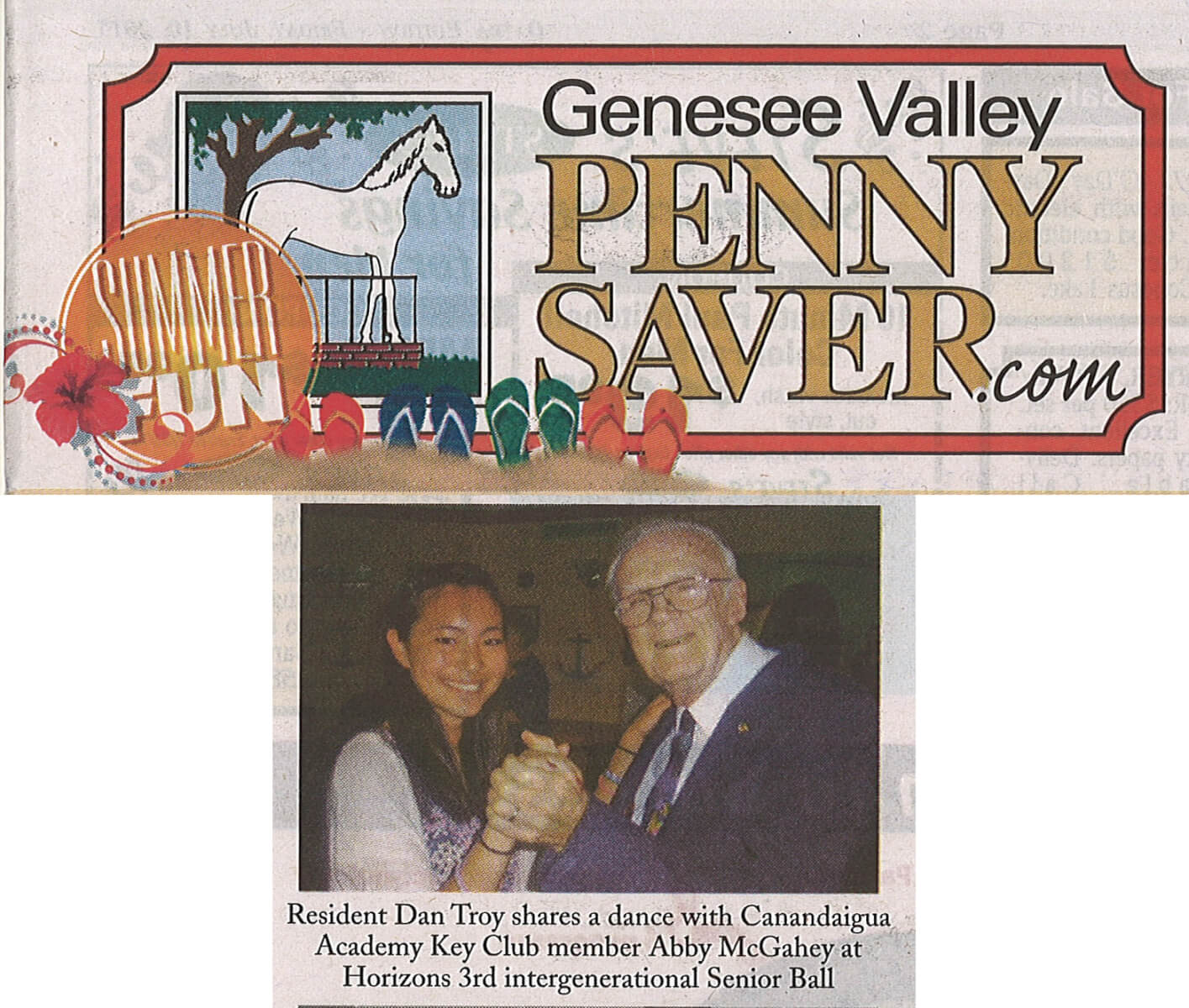 Horizons Senior Ball photo in the Genesee Valley Penny Saver July 10, 2015