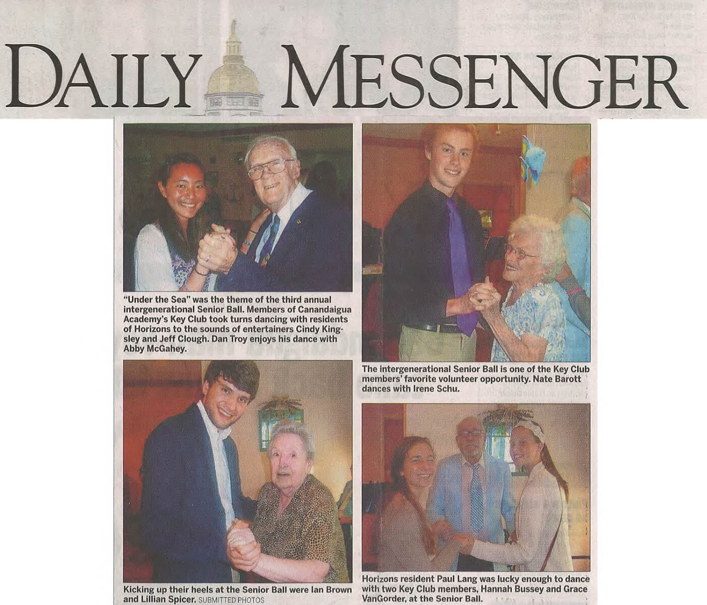 Horizons Senior Ball photos in the Daily Messenger on July 15, 2015