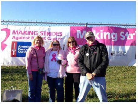 Woodcrest Commons Administrator Maryellen Borer, Activities Director Lindsay Lown, Receptionist Robin Guy and Case Manager Paul LaDu