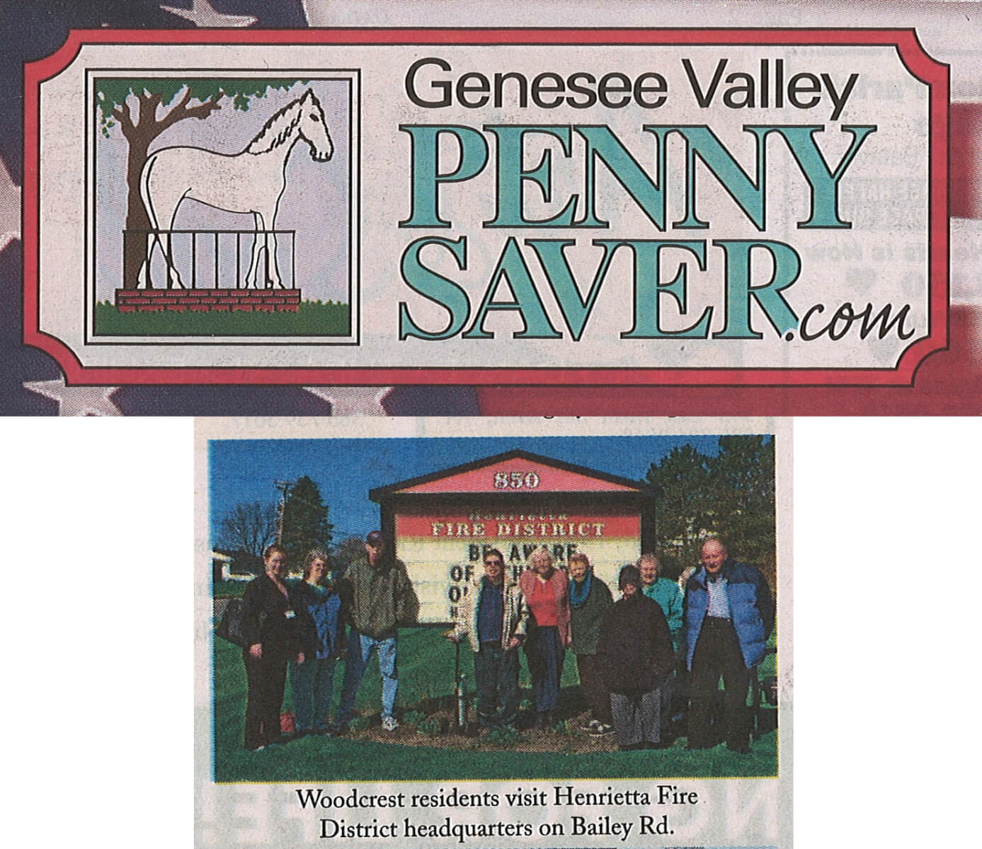 Woodcrest Commons visits Henrietta Fire District, Photo in the Genesee Valley Penny Saver July 3, 2015