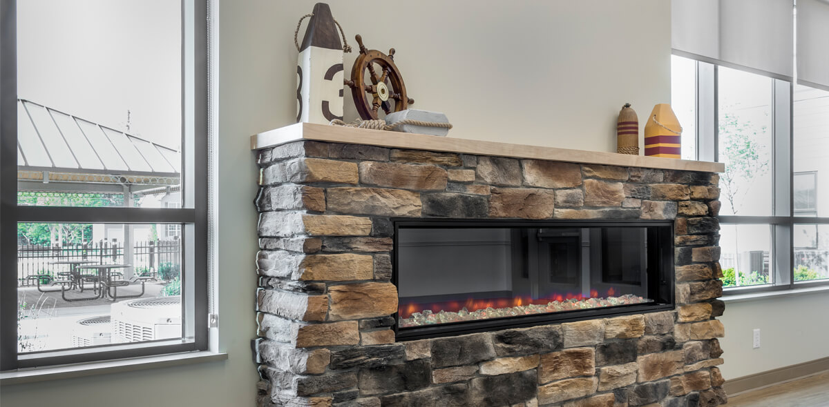 Packet Boat Landing Apartments Fireplace