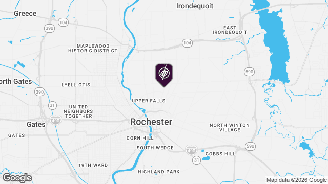 Map showing location of Upper Falls Square Apartments – Single-Site Supportive Housing