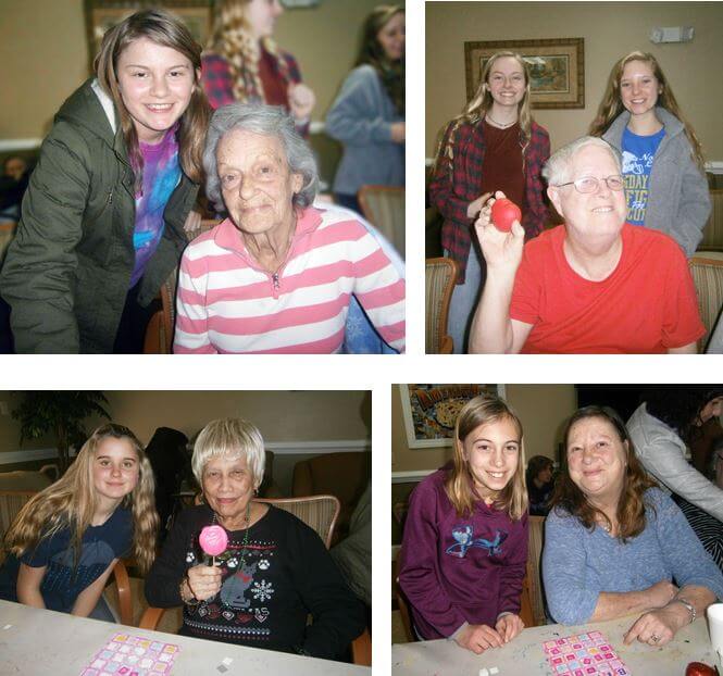  Area middle and high school students with Wexford House residents