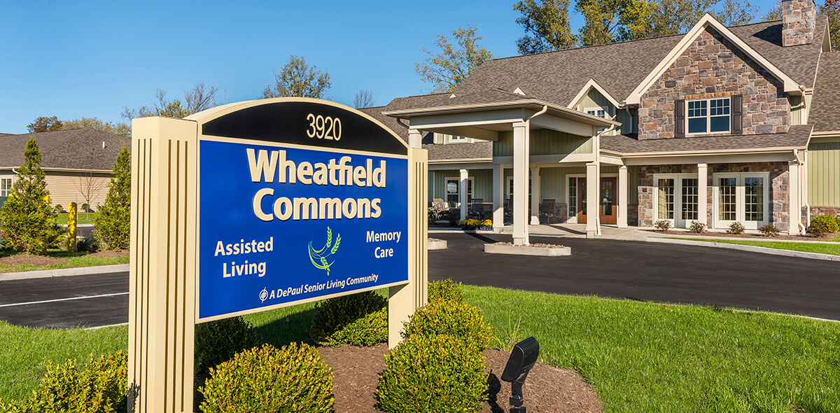 Wheatfield Commons DePaul Senior Living Exterior Sign