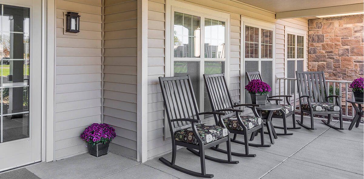 Wheatfield Commons DePaul Senior Living Porch