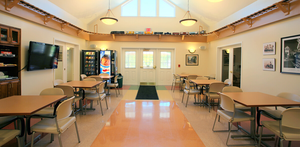 DePaul Batavia Apartment Treatment Program Community Room with Trains