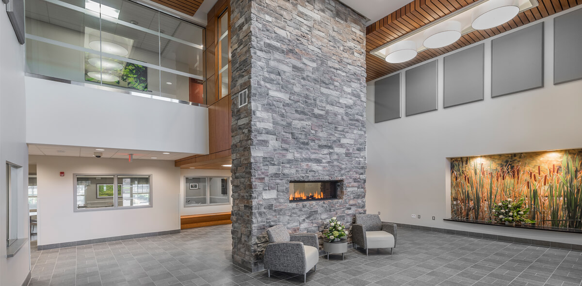 DePaul Ebenezer Square Community Residence Single Room Occupancy Program Fireplace