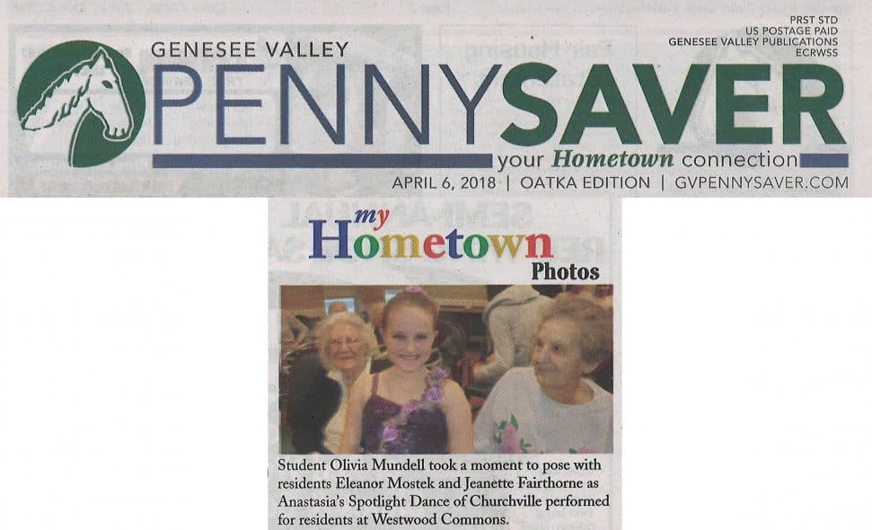 Anastasia’s Spotlight Dance at Westwood Commons (Genesee Valley