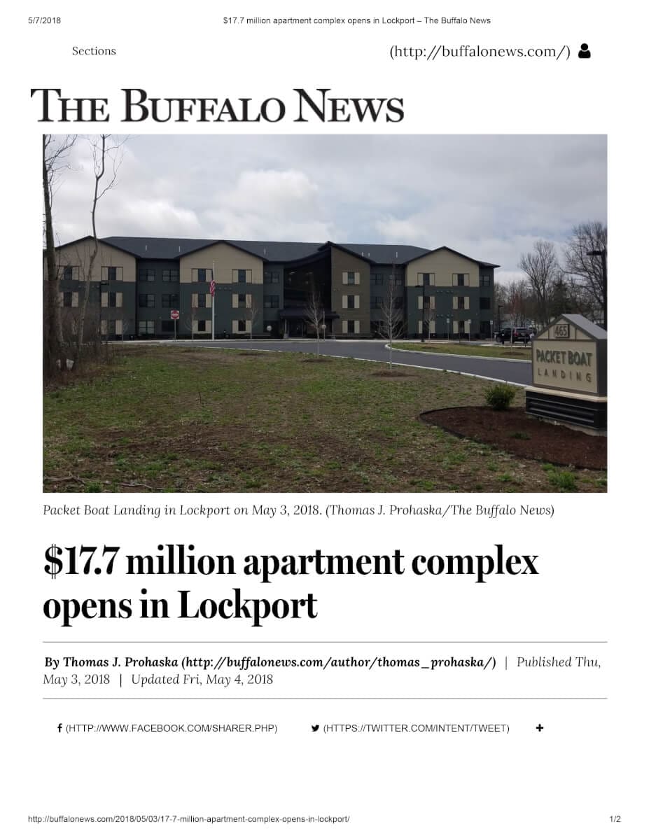 17.7 million apartment complex opens in Lockport (The Buffalo News