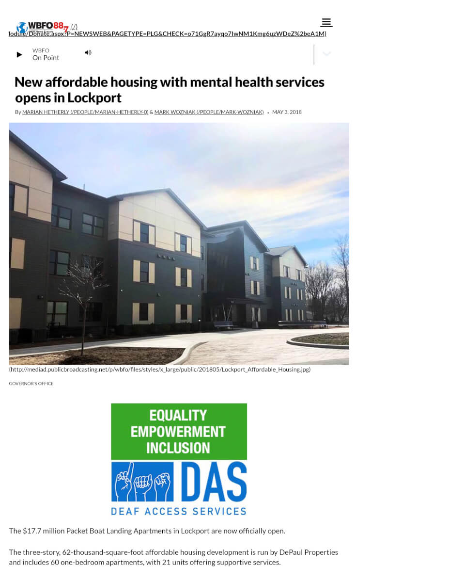 New Affordable Housing With Mental Health Services Opens In Lockport WBFO 2 1