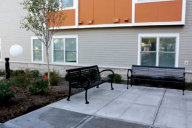 Joseph L. Allen Apartments Exterior Benches