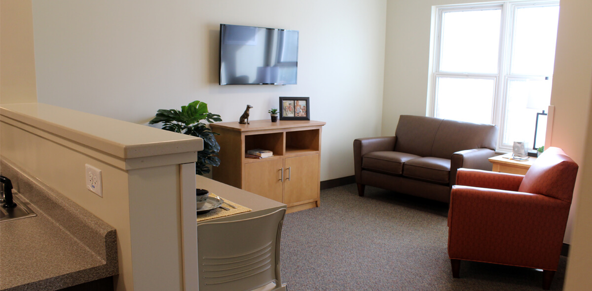 Upper Falls Square Apartments Living Room