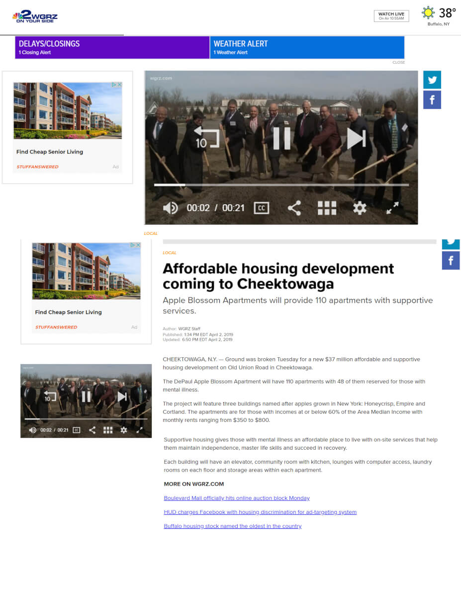 Affordable Housing Development Coming To Cheektowaga Wgrz.com