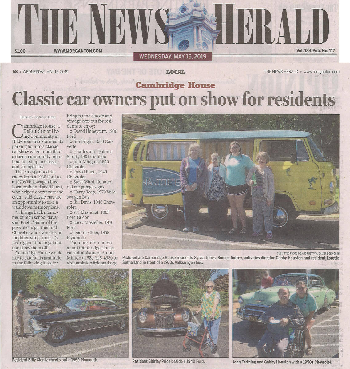 Cambridge House Car Show, 5.15.19 News Herald