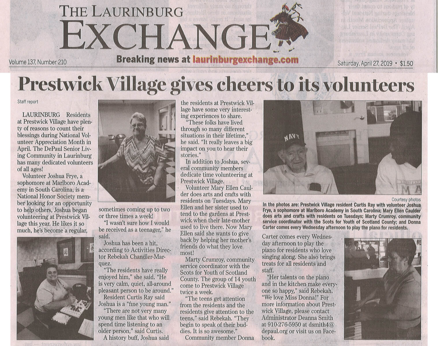 Prestwick Village Volunteers, 4.27.19 (cropped)