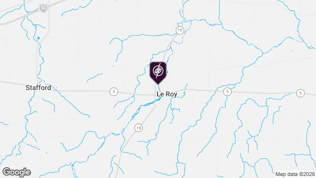 Map showing location of La Rosa Villas