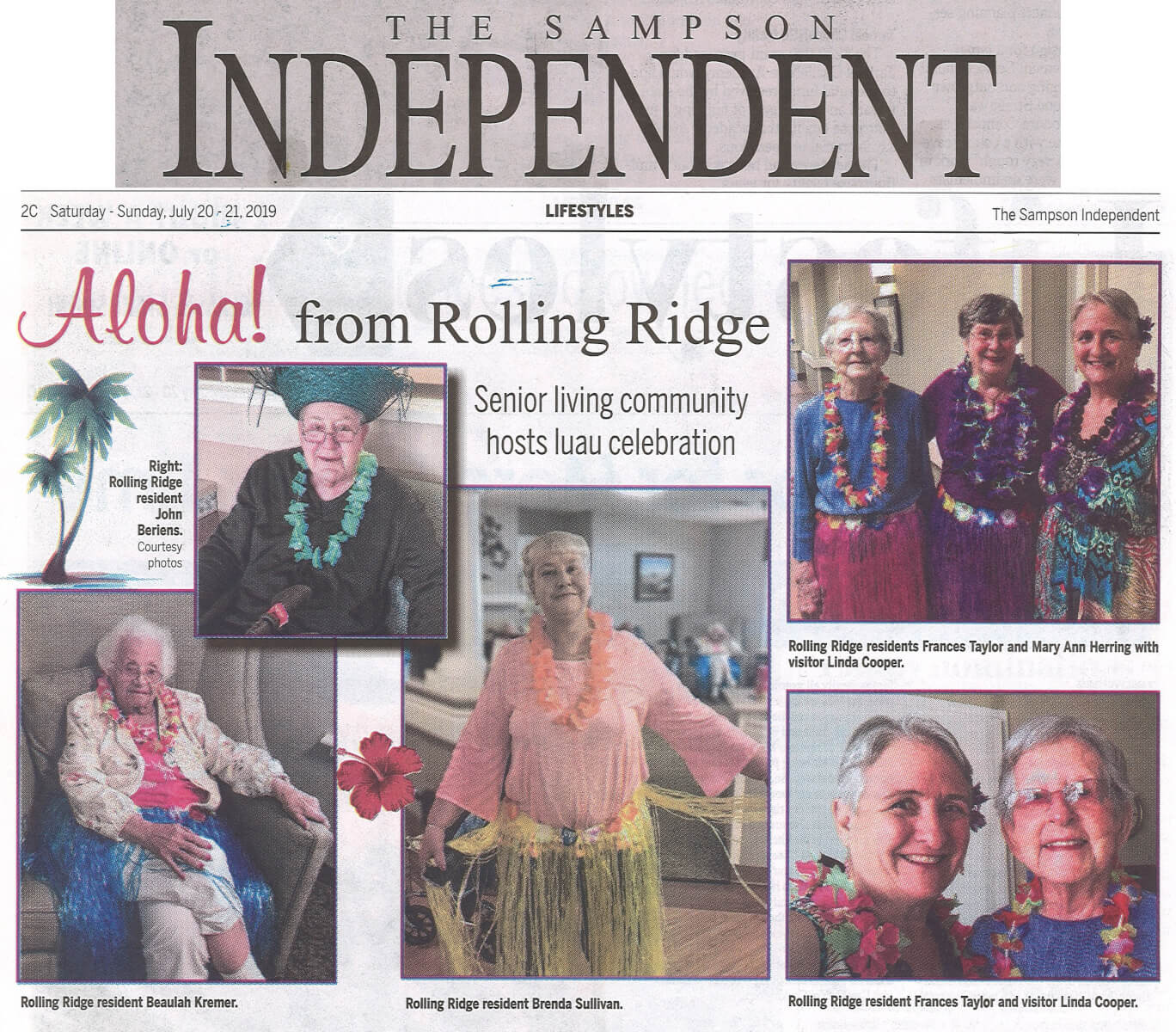 Rolling Ridge Luau, 7.20.19 Sampson Independent