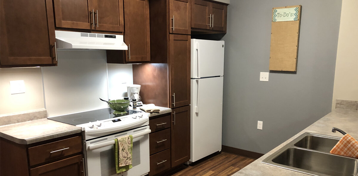 Starting Line Apartments Kitchen