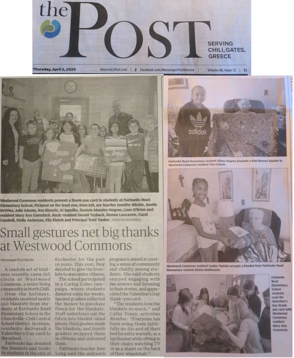 Westwood Commons Thank You, 4.2.20 Post Papers