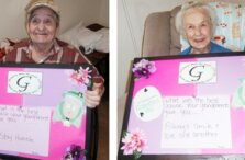 Two grandparents at Twelve Oaks senior living community