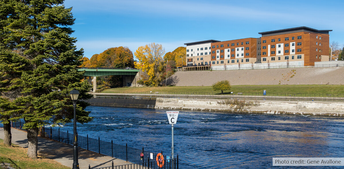 Lock 7 Apartments Exterior Across The Canal