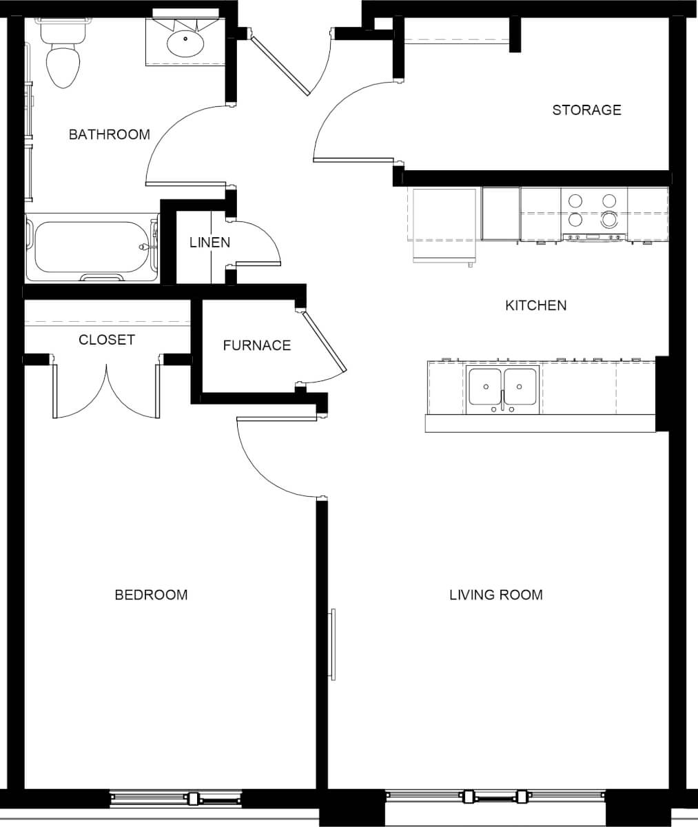 Lock 7 Apartments One Bedroom Apartment Floor Plan Final