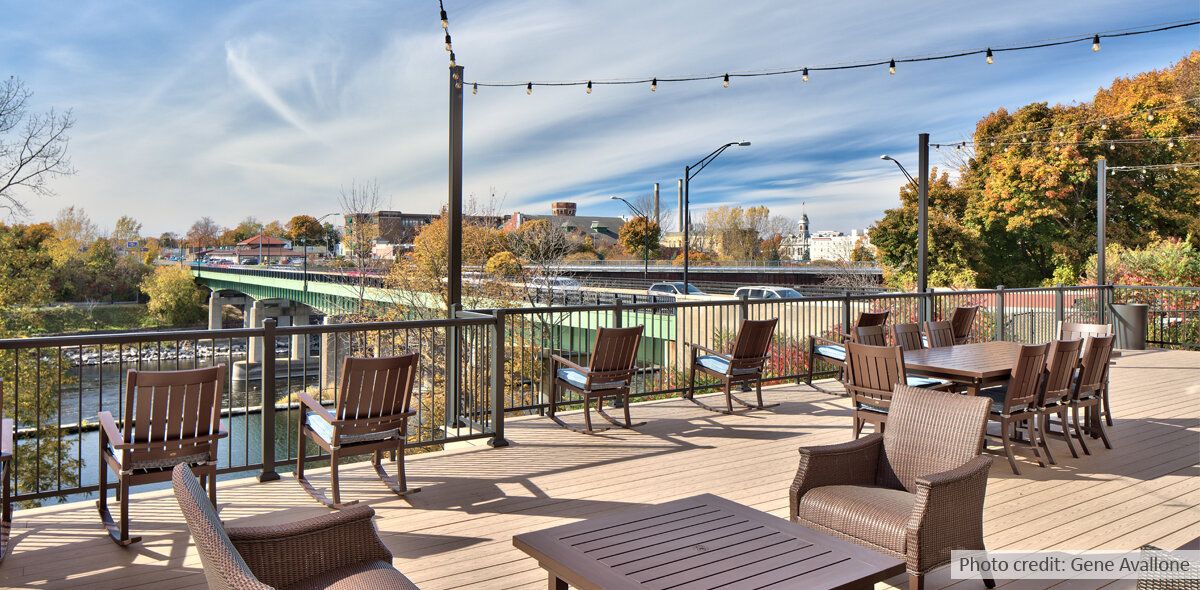 Lock 7 Apartments Patio