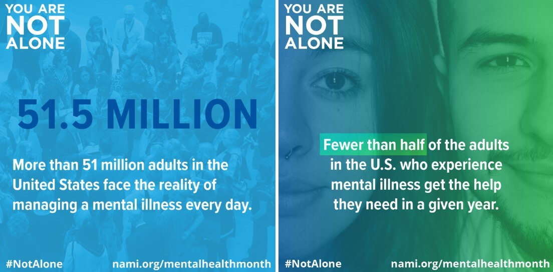 You Are Not Alone NAMI MHM Graphics