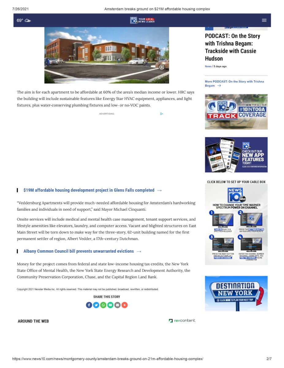 Amsterdam Breaks Ground On $21M Affordable Housing Complex 2