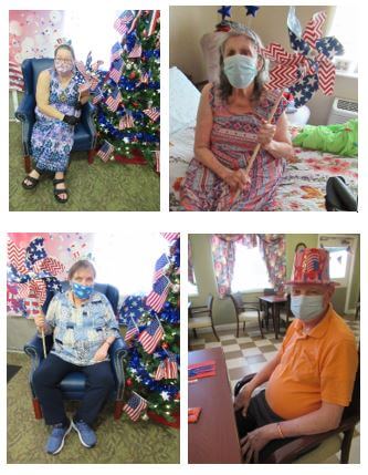 Heath House Residents Celebrating the Fourth of July