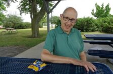 Rick Keller enjoys a picnic at Kershaw Park