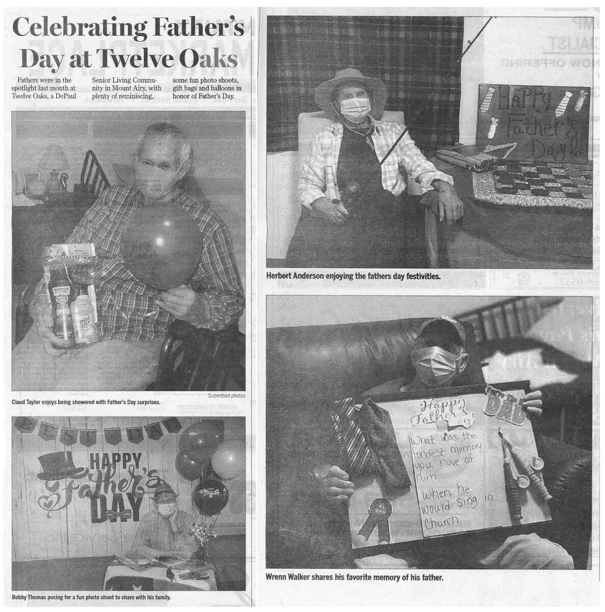 Celebrating Father’s Day at Twelve Oaks (The Mount Airy News July 14