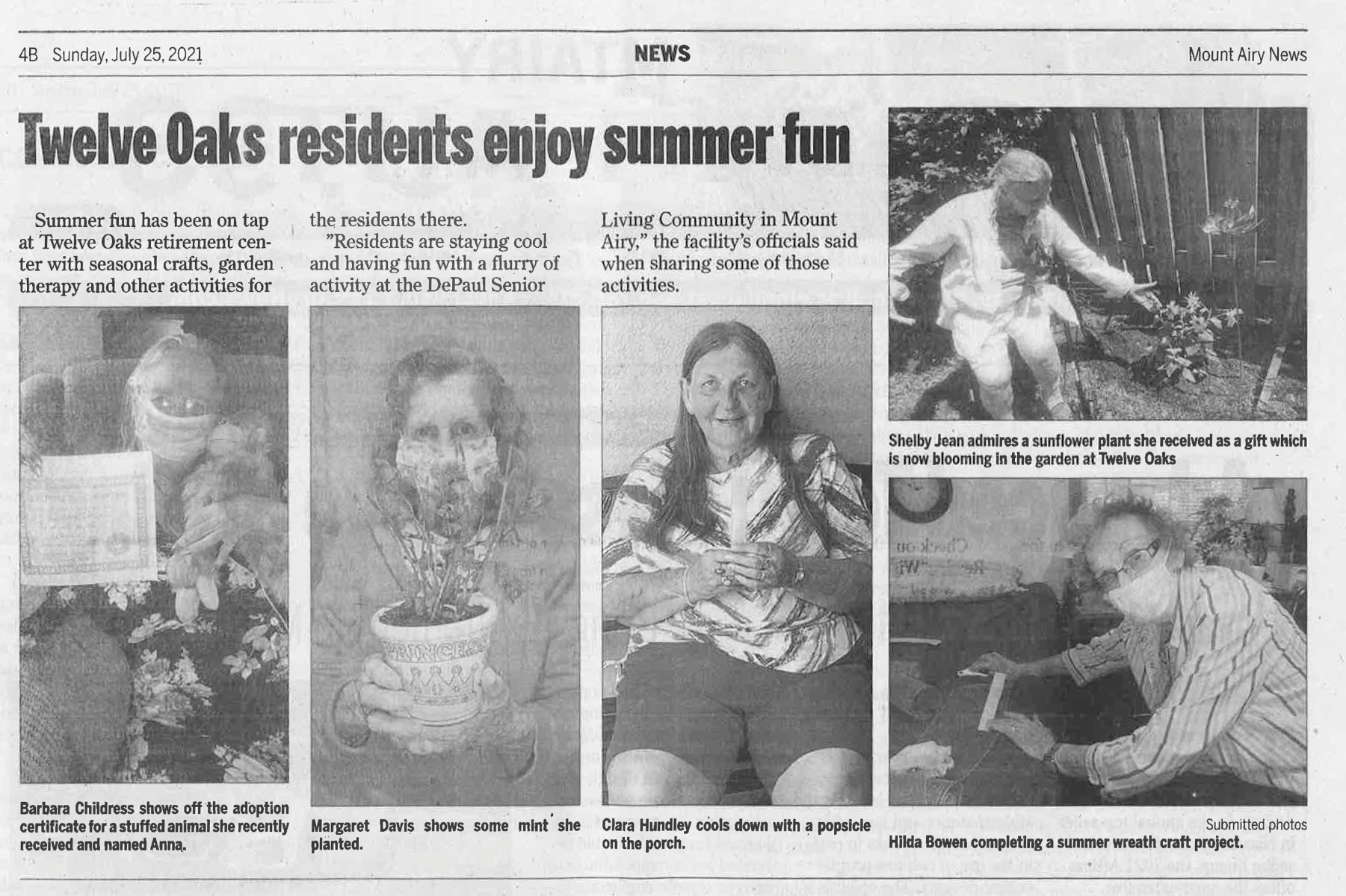 Twelve Oaks Summer Fun, 7.25.21 Mt. Airy News