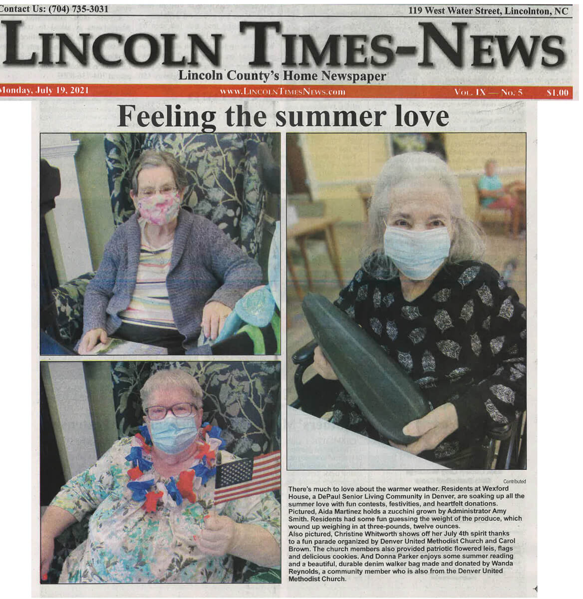 Wexford House Summer Fun, 7. 19.21 Lincoln Times News