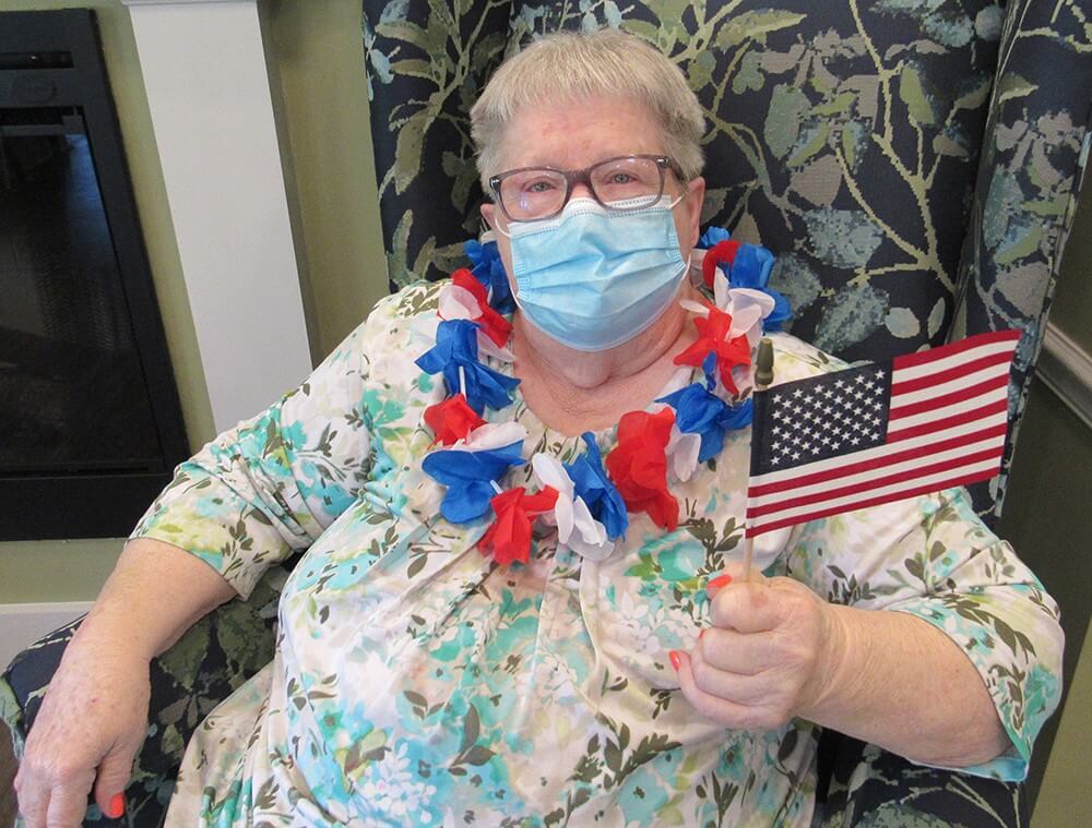 Christine Whitworth shows off her July 4th spirit 