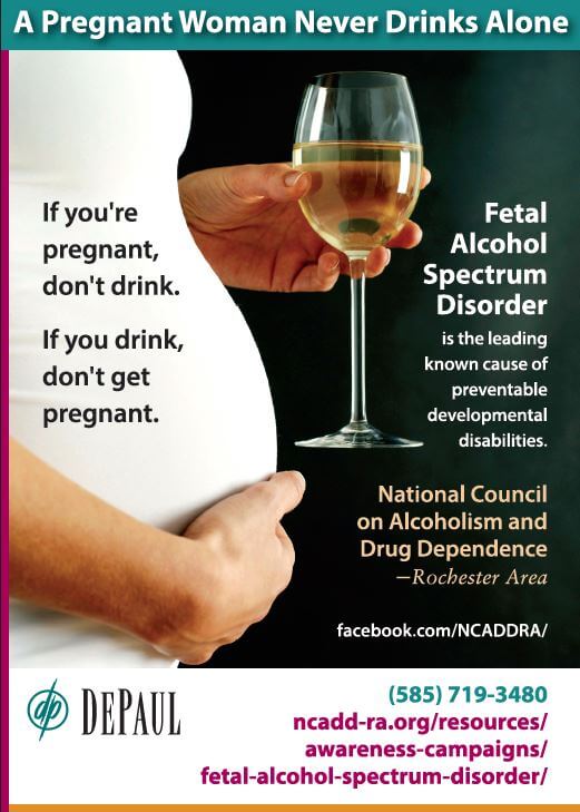 Advertisement about fetal alcohol spectrum disorder (FASD)