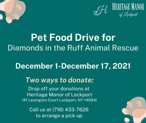 Heritage Manor Diamonds In The Ruff Fundraiser Graphic