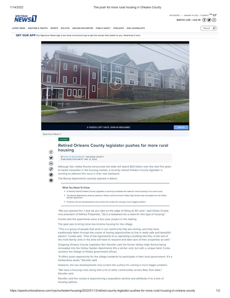 The Push For More Rural Housing In Orleans County 1