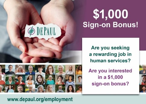 Now Hiring At DePaul 1000 Sign On Bonus