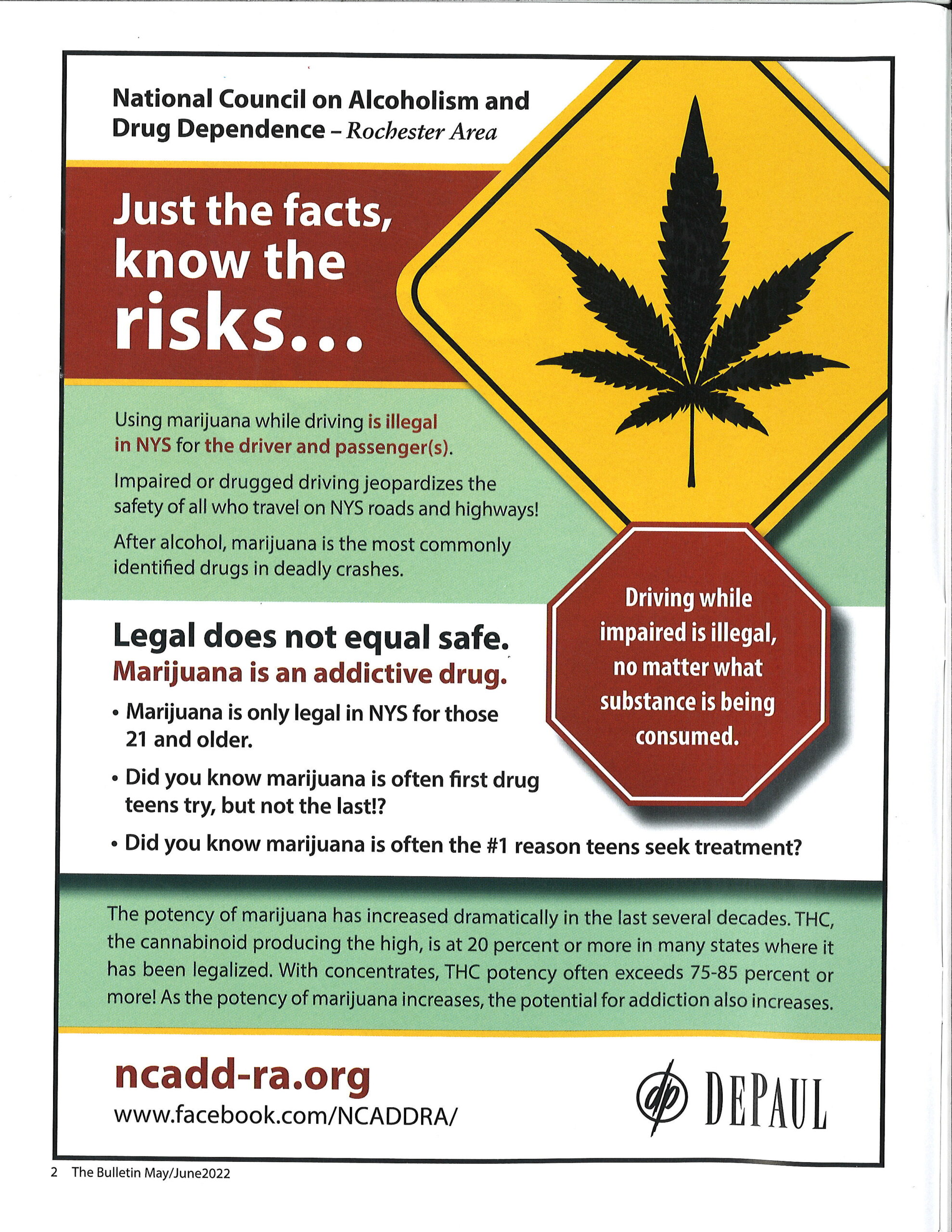 Just the Facts Know the Risks Marijuana