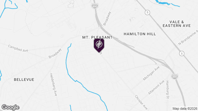 Map showing location of Mosaic Apartments